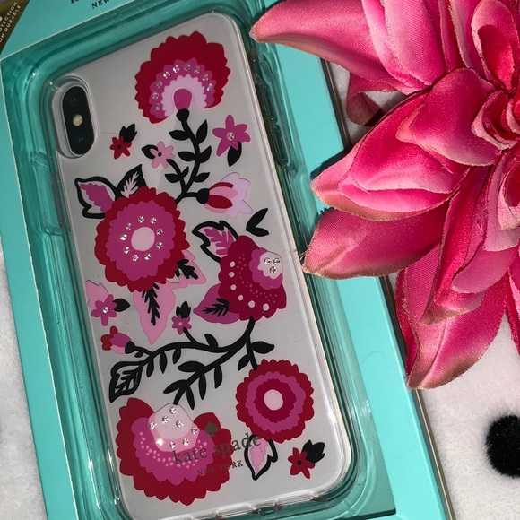 NWT! Kate Spade Jeweled Garland iPhone X Case - Picture 4 of 9